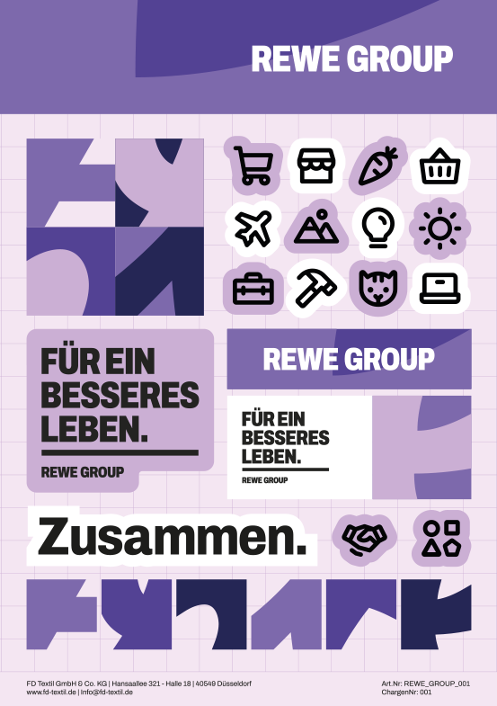 REWE GROUP Stickerbogen purple